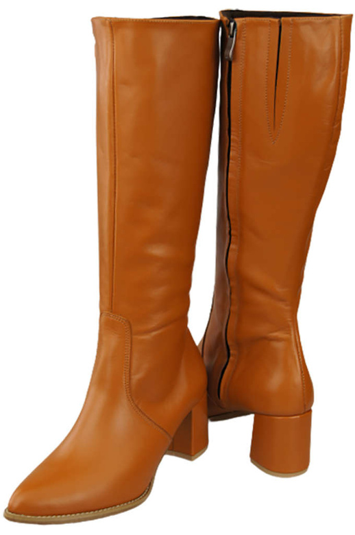 Klassische Damenstiefel, Naturleder, Rude 175 ElitaBut