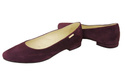 Damenschuhe Ballerinas Burgund, Naturleder, Wildleder 131 ElitaBut