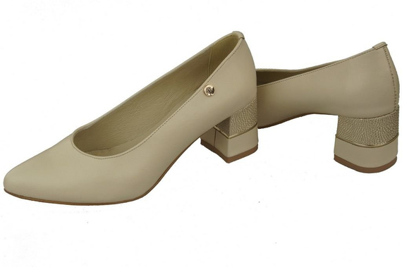 Damenschuhe Pumps Beige, Naturleder 142 ElitaBut