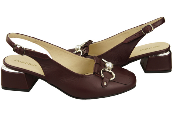 Damenschuhe Burgund Sandalen mit Fransen verziert Naturleder 208 ElitaBut