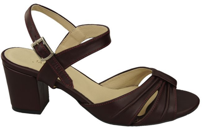 Damenschuhe Burgunderrote Sandalen, Naturleder 168 ElitaBut