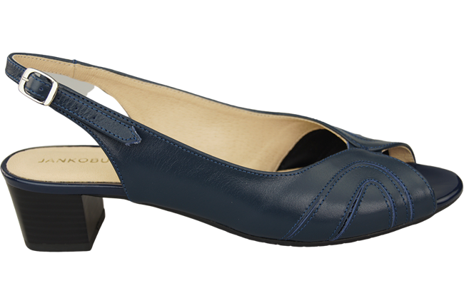 Damenschuhe Sandalen, Naturleder, Marineblau 991 ElitaBut