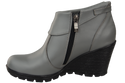 Damenschuhe Keilstiefel, Naturleder, Grau 739 ElitaBut