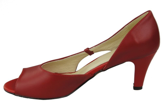 Damenschuhe Sandalen Rot Naturleder 566 ElitaBut