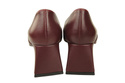 Damen Pumps Burgund Echtleder Spitz Zehen Absatz ElitaBut 221