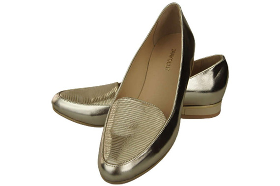 Damen Ballerinas Lords, Naturleder, Gold 908 ElitaBut