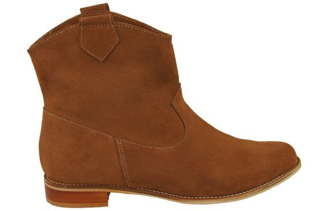 Schuhe Damenstiefel Frühling / Herbst, natürliches Veloursleder, Karamell 132 L ElitaBut