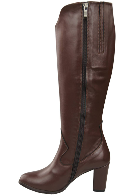 Stilvolle Damen Schokolade Stiletto Stiefel Naturleder 211 ElitaBut