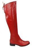 Schuhe Damenstiefel Stiefel Overknee-Stiefel Naturleder Rot 121 ElitaBut