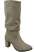 Schuhe Damenstiefel, Naturleder, Velours 141 Beige ElitaBut