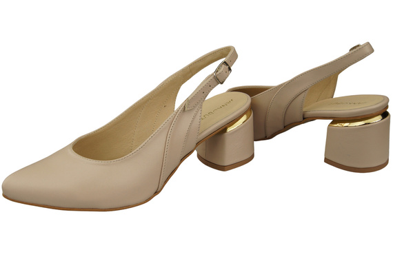 Damenschuhe Cappuccino Sandalen Helles Naturleder 196 ElitaBut