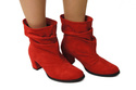 Damenschuhe Stiefeletten, Naturleder, Rot 986 ElitaBut