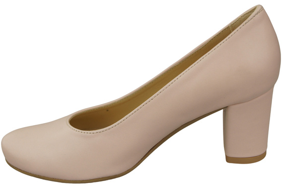 Klassische Damen Puderrosa Leder Mandel Nase Pumps 201 ElitaBut