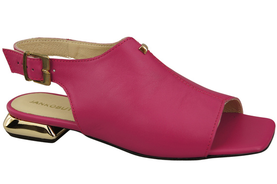 Bequeme Frauenschuhe Sandalen Purpurfarbig Flacher Goldabsatz Naturleder 207 ElitaBut