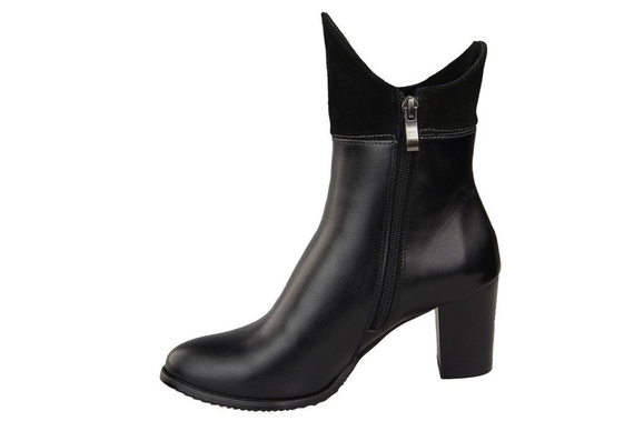 Damen-Winterstiefel, Naturleder, Schwarz 137 ElitaBut