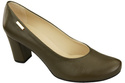 Klassische Damen Olive Leder Mandel Nase Pumps 201 ElitaBut