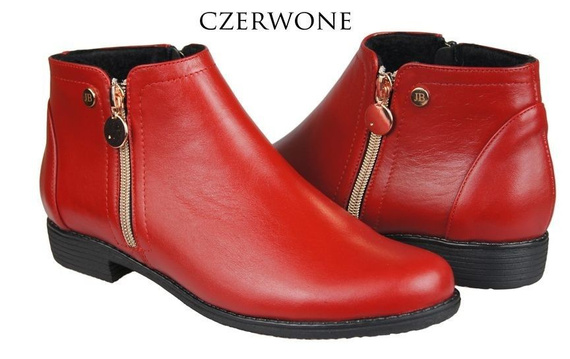 Damenschuhe Damenstiefel Warmes Naturleder Rot 872 von Elitabut