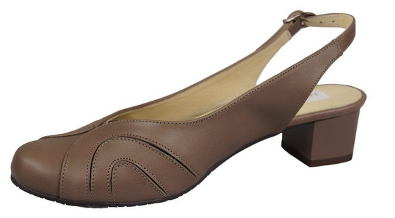 Damenschuhe Sandalen, Naturleder Cappuccino 842 ElitaBut