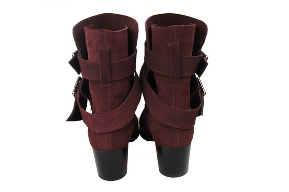 Damenstiefel Naturveloursleder Burgund 119 ElitaBut