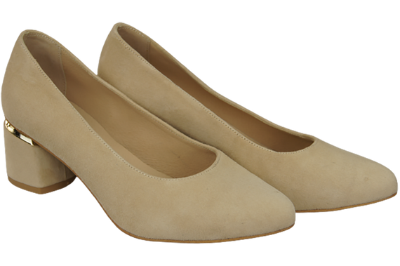 Damenschuhe Pumps Beige Natürliches Wildleder 143 Von ElitaBut