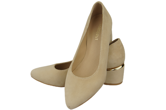 Damenschuhe Pumps Beige Natürliches Wildleder 143 Von ElitaBut