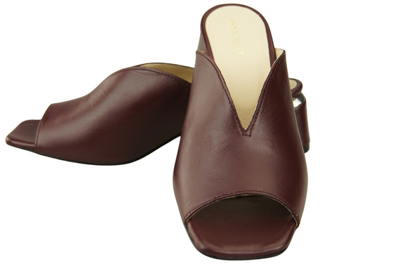 Damen Schuhe Absätze Flip Flops Burgund Naturleder 210 ElitaBut