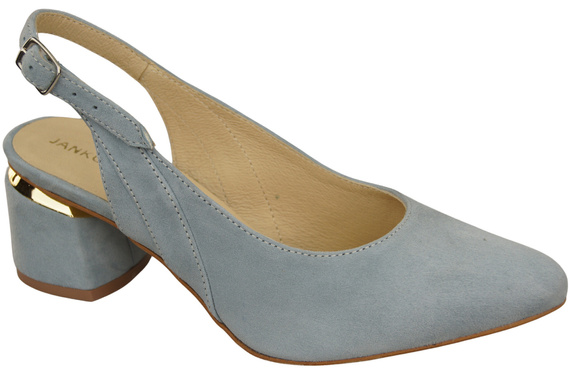 Damensandalen aus natürlichem Wildleder Hellblaue Eleganz und Komfort 196 von ElitaBut