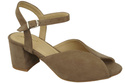 Damenschuhe Cappuccino Sandalen, Dunkel, Naturleder, Wildleder, 185 ElitaBut
