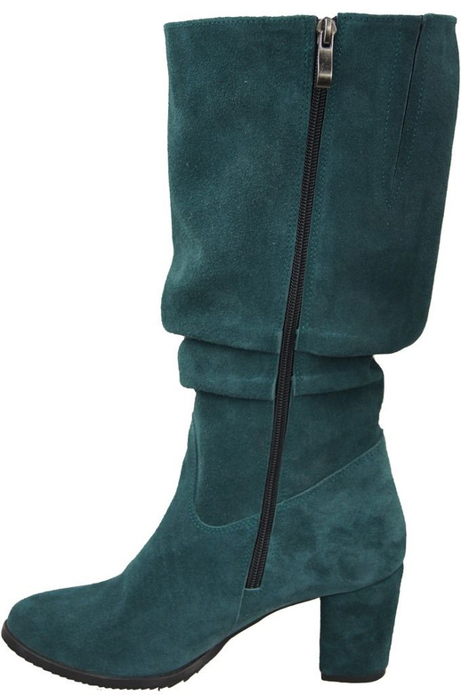 Schuhe Damenstiefel, Naturleder, Velour 141 Malachit ElitaBut