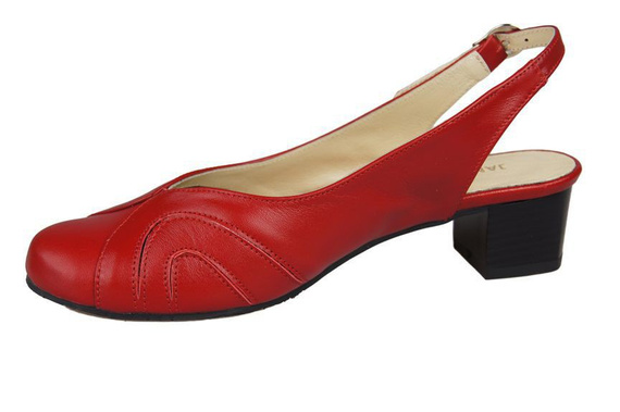 Damenschuhe Sandalen, Naturleder, Rot 842 ElitaBut