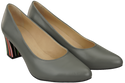 Damenschuhe Graue Pumps aus Naturleder mit Zierabsatz 158 ElitaBut