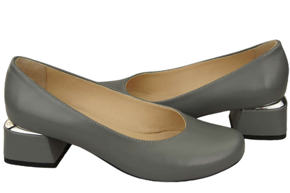 Damenschuhe Pumps Naturleder 159 Grau ElitaBut