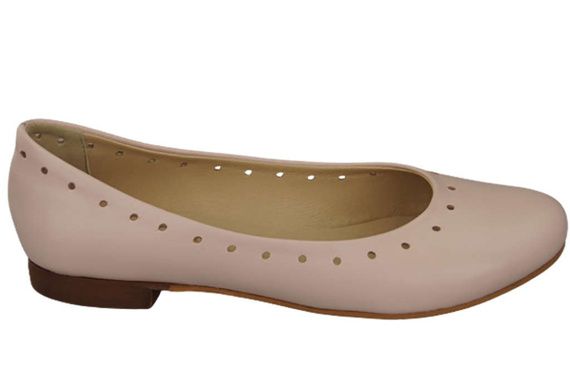 Damenschuhe Bequeme Ballerinas Naturleder Puderrosa 162 ElitaBut