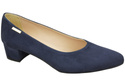 Bequeme Damen-Schuhe Marineblau aus echtem Veloursleder 220 Z ElitaBut