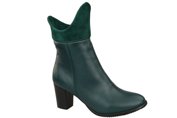 Damen-Winterstiefel, Naturleder, Malachit 137 ElitaBut