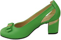 Schuhe Damen Lime Pumps aus Naturleder mit dekorativem Absatz 199 ElitaBut
