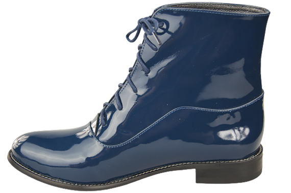 Damen Stiefeletten Frühling/Herbst Naturleder Marineblau Lack 155 L ElitaBut