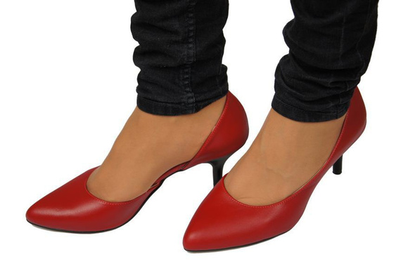 Damenschuhe Pumps, Naturleder, Rot 900 ElitaBut