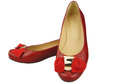 Damen Ballerinas Naturleder Rot 894 ElitaBut