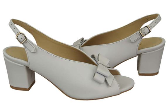 Damenschuhe Sandalen Weiß, naturnarbiges Leder, 148 L ElitaBut