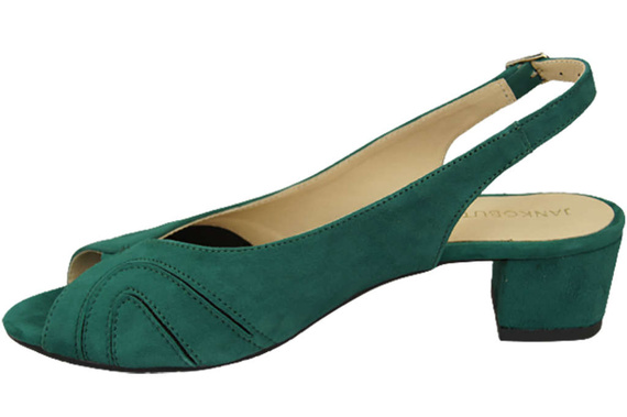 Damenschuhe Sandalen, natürliches Wildleder, Malachit 991 ElitaBut