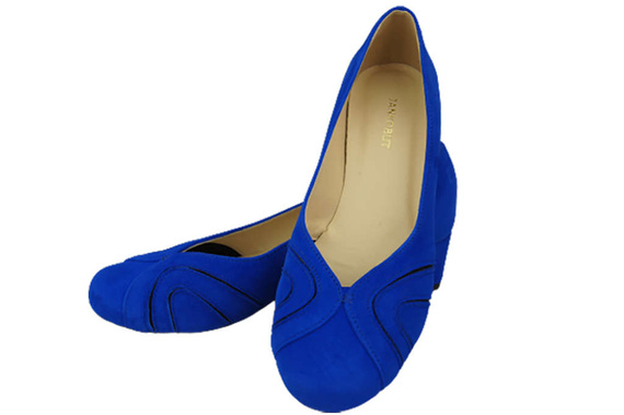 Damenschuhe Pumps, natürliches Wildleder, Azure 786 von ElitaBut
