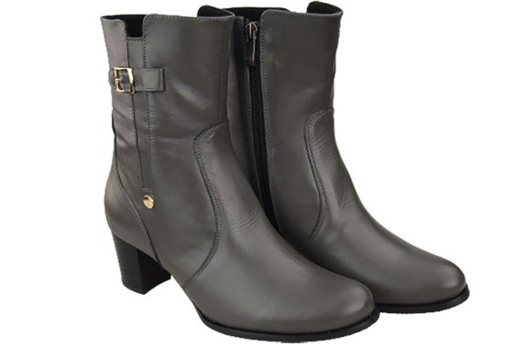 Damenschuhe Damenstiefel, warm, Naturleder, Graphite 882 von ElitaBut