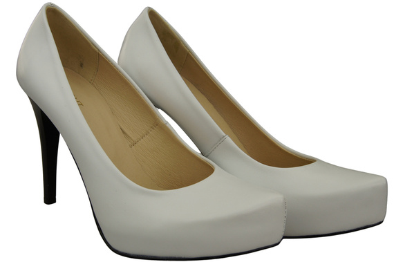 Damen Footwear Weiß Stiletto Pumps Naturleder 205 ElitaBut