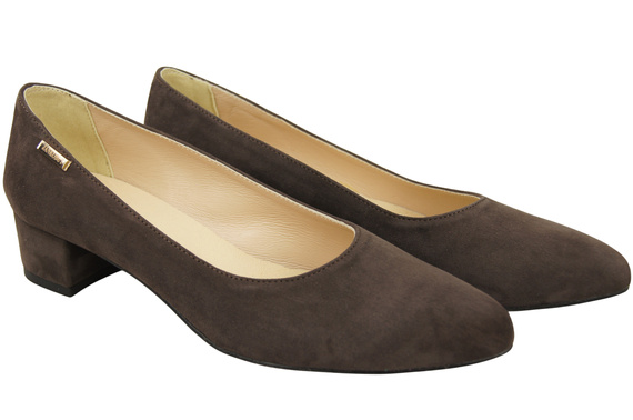 Bequeme Damen-Schuhe Schokolade aus echtem Veloursleder 220 Z ElitaBut