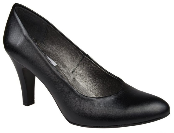 Damenschuhe Pumps, Naturleder, Schwarz 764 ElitaBut