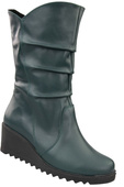 Schuhe Damenstiefel Keil Winter Naturleder Malachit 140 ElitaBut