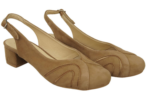 Damenschuhe Sandalen, Naturleder, Wildleder, Oliv 842 von ElitaBut