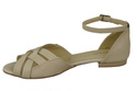 Schuhe Damen Sandalen Beige Naturleder 128 ElitaBut
