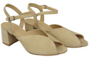 Damenschuhe Sandalen Beige, Naturleder, Wildleder 185 ElitaBut
